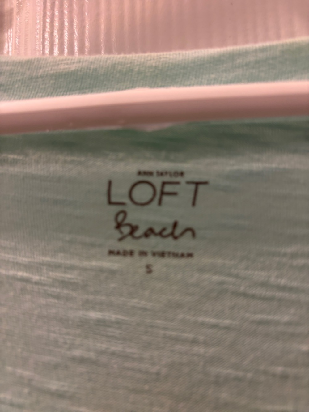 Loft Beach Light Aqua Drawstring Pocket Dress or Coverup Size Small - Picture 3 of 3